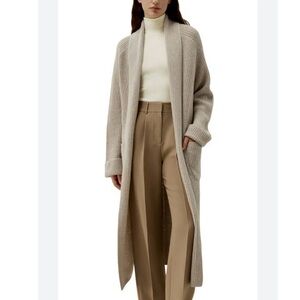 LILYSILK X LYDIA MILLEN Evergreen Cardigan Millet XS cashmere
